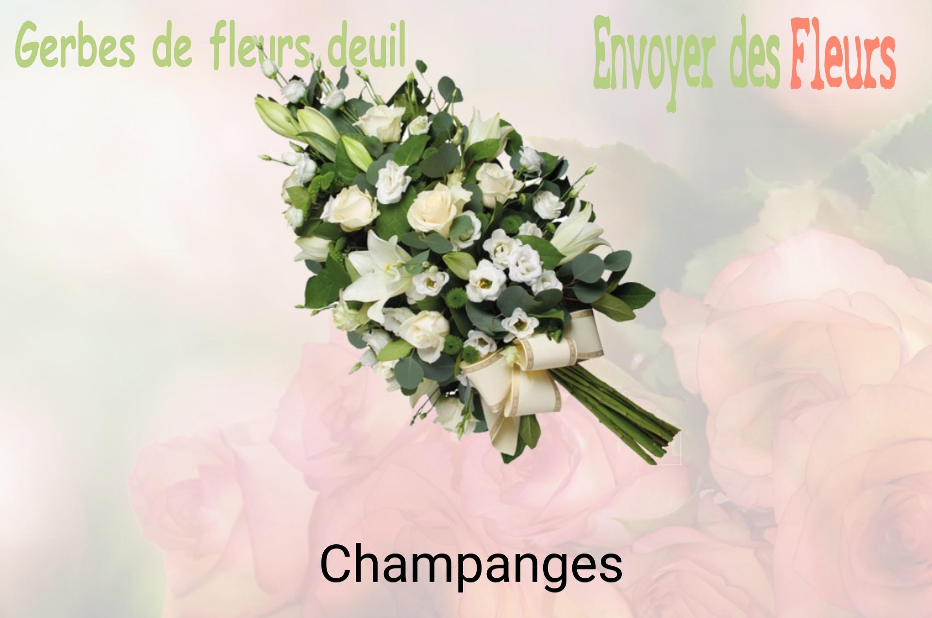 Gerbe de fleurs de deuil livrée à Champanges